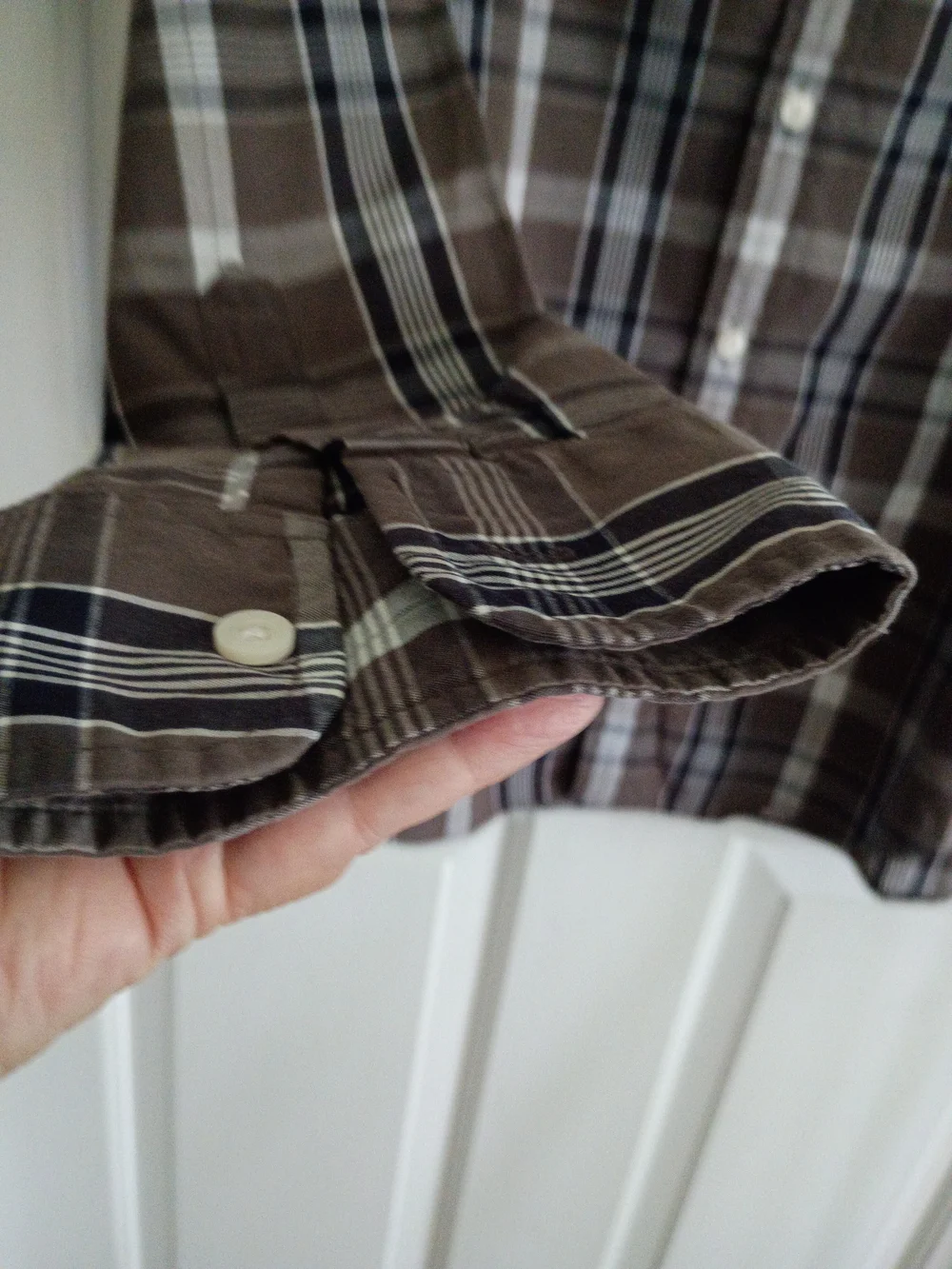 J. Crew Grey Plaid Long-Sleeve Button-Down Shirt